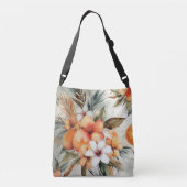 Tropical Bloom & Citrus Dream – Waterverf Crossbody Tas (Achterkant)