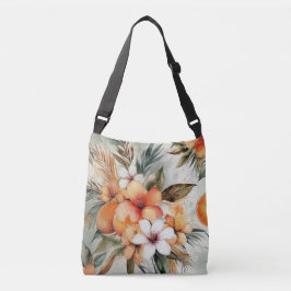 Tropical Bloom & Citrus Dream – Waterverf Crossbody Tas