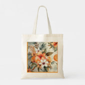 Tropical Bloom & Citrus Dream – Waterverf Patter Tote Bag (Achterkant)