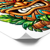 Tropical Bloom Tiki Mask Poster (Hoek)
