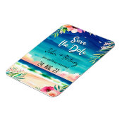 Tropical Blooms: Wedding Save the Dat Magneet (Linkerzijde)