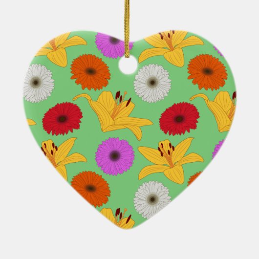 Tropical Blossom Keramisch Ornament (Achterkant)