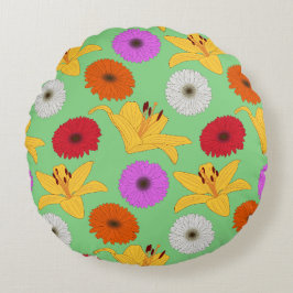 Tropical Blossom Rond Kussen