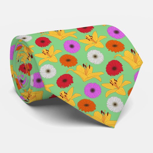 Tropical Blossom Stropdas (Opgerold)