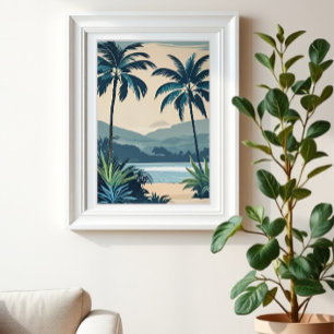 Tropical Blue 1 Print Foto Afdruk