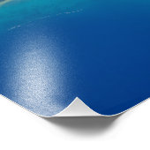 Tropical Blue en Caribisch eiland Foto Afdruk (Hoek)