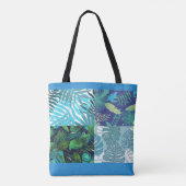 Tropical Blue Hawaii Crazy Quilt Tote Bag (Achterkant)