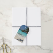 Tropical Blue Ocean Beach Scene Foto Dank u Cadeaulabel (Met Touw)