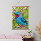 Tropical Blue Spangled Cotinga Rainforest Bird Hangend Wandkleed (Slaapkamer)