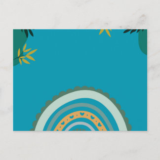 Tropical blue teal briefkaart