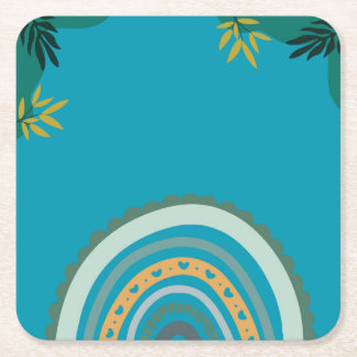 Tropical blue teal kartonnen onderzetters