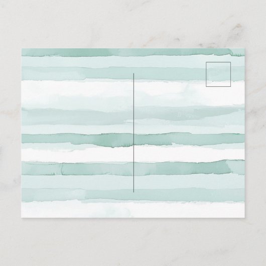 Tropical Blue White Flowers   Briefkaart (Achterkant)