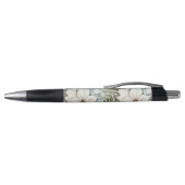 Tropical Blue White Flowers Wedding Pen (Bovenkant)