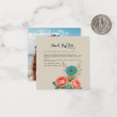 Tropical Blues & Greens Eco Beach Dank u Notitiekaartje (Voorkant / Achterkant in situ)