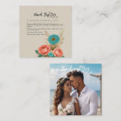 Tropical Blues & Greens Eco Beach Dank u Notitiekaartje (Voorkant / Achterkant)