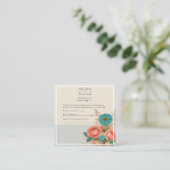 Tropical Blues & Greens Milieuvriendelijk Strand R Informatiekaartje (Staand voorkant)