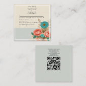 Tropical Blues & Greens Milieuvriendelijk Strand R Informatiekaartje (Voorkant / Achterkant)