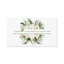 Tropical Blush Pink Floral RSVP naar website |