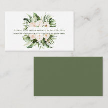 Tropical Blush Pink Floral RSVP naar website |
