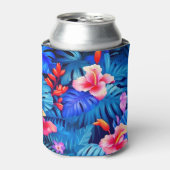 Tropical Blush - Roze Blauw Paarse Koelbox Blikjeskoeler (Blikje Voorkant)