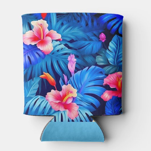 Tropical Blush - Roze Blauw Paarse Koelbox Blikjeskoeler (Achterkant)