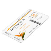 Tropical Boarding Pass Bewaar de datum Magneten (Linkerzijde)