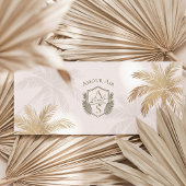 Tropical Boarding Plane Ticket Destination Wedding Kaart