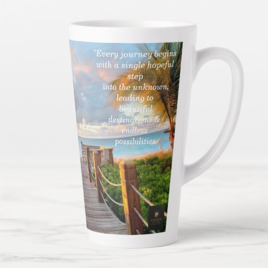 Tropical boardwalk Latte Mug 17oz Latte Mok (Rechts)