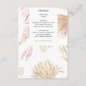 Tropical Bohemian Blush Receptie Card Informatiekaartje (Voorkant)