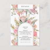 tropical bohemian blush reception details card informatiekaartje (Voorkant)