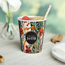 Tropical Boho Floral Age Birthday Party Design