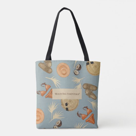 "Tropical Boho Getaway" Tote Bag (Achterkant)