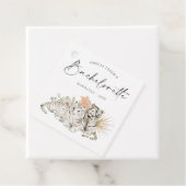 Tropical Boho Tigers Bachelorette Bedankjes Labels (In situ)