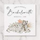 Tropical Boho Tigers Bachelorette Bedankjes Labels (Voorkant)