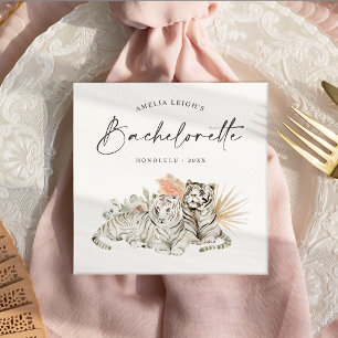 Tropical Boho Tigers Bachelorette Servet