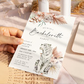 Tropical Boho Tigers vrijgezellenfeest Kaart