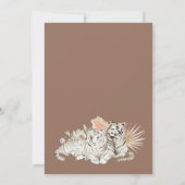 Tropical Boho Tigers vrijgezellenfeest Kaart (Achterkant)