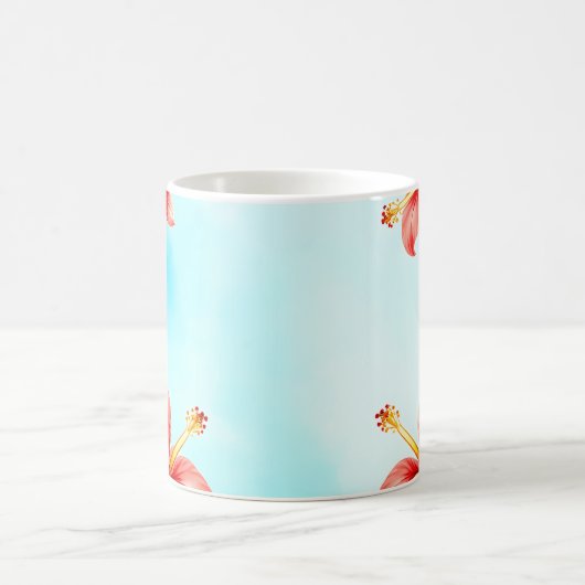 Tropical Bold Watercolor Mug – Vibrant Palm Koffiemok (Center)
