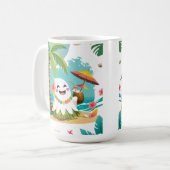 Tropical Boo – Aloha Kawaii Ghost Mok (Voorkant links)