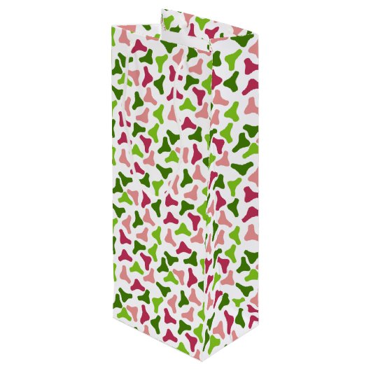 Tropical Boomerang Simple Pattern Gift Bag Wijn Cadeautas (Achterkant Gekanteld)