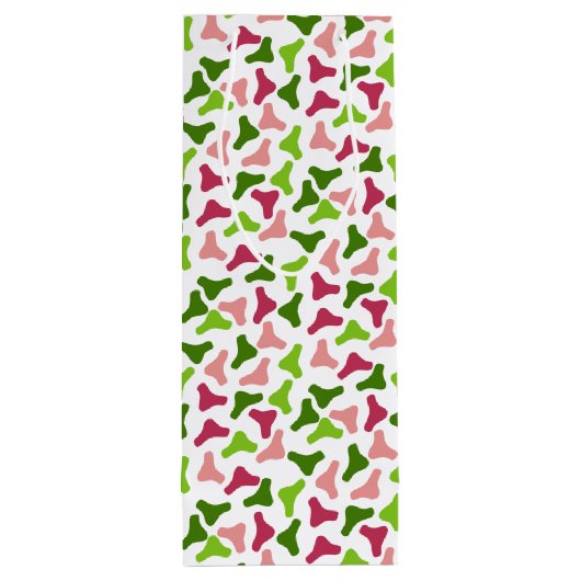 Tropical Boomerang Simple Pattern Gift Bag Wijn Cadeautas (Achterkant)