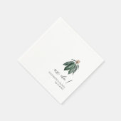 Tropical Botanical Custom Wedding Servet (Hoek)