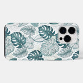 Tropical Botanical Green Monsteras iPhone Hoesje (Achterkant horizontaal)