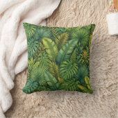 Tropical Botanical Leaves Jungle Pattern Pillow Kussen (Deken)