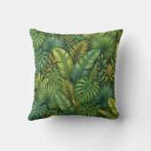 Tropical Botanical Leaves Jungle Pattern Pillow Kussen (Achterkant)