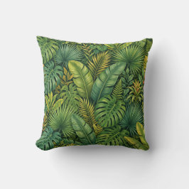 Tropical Botanical Leaves Jungle Pattern Pillow Kussen