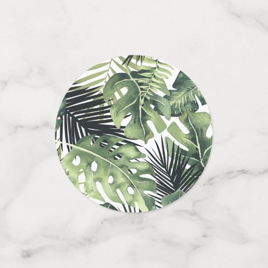 Tropical Botanical verlaat Hawaiiaans verjaardagsf Confetti (Kleine voorkant)