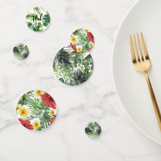 Tropical Botanical verlaat Hawaiiaans verjaardagsf Confetti (Groep)