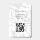 Tropical Botanicals Pink Beauty Foto & Logo Person Badge (Back)