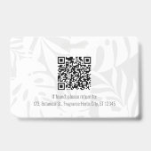 Tropical Botanicals Pink Beauty Foto & Logo Person Badge (Back)